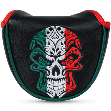 Black Mexican Day of the Dead Golf Head Cover Set